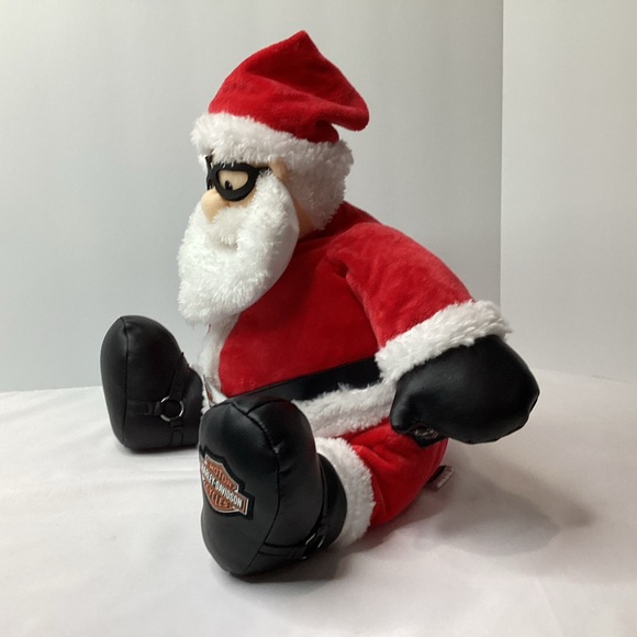 Harley Davidson Santa Plush Bell in Hat Goggles 12” Christmas Gift Holiday Decor - Picture 5 of 11